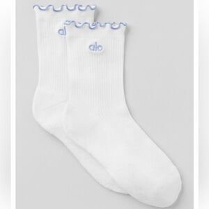 ALO Yoga Lettuce edge socks